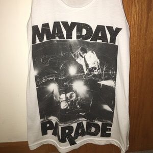 Mayday Parade Upstage White Tank Top